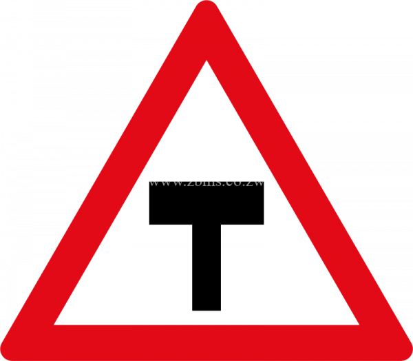 T-junction ahead road sign for sale Zimbabwe