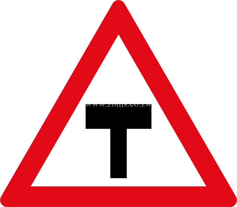 T-junction ahead road sign for sale Zimbabwe