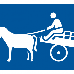 The primary sign applies to animal-drawn vehicles. road sign