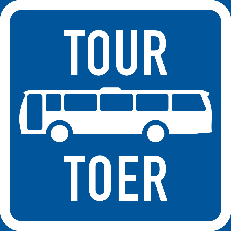 The primary sign applies to tour buses.