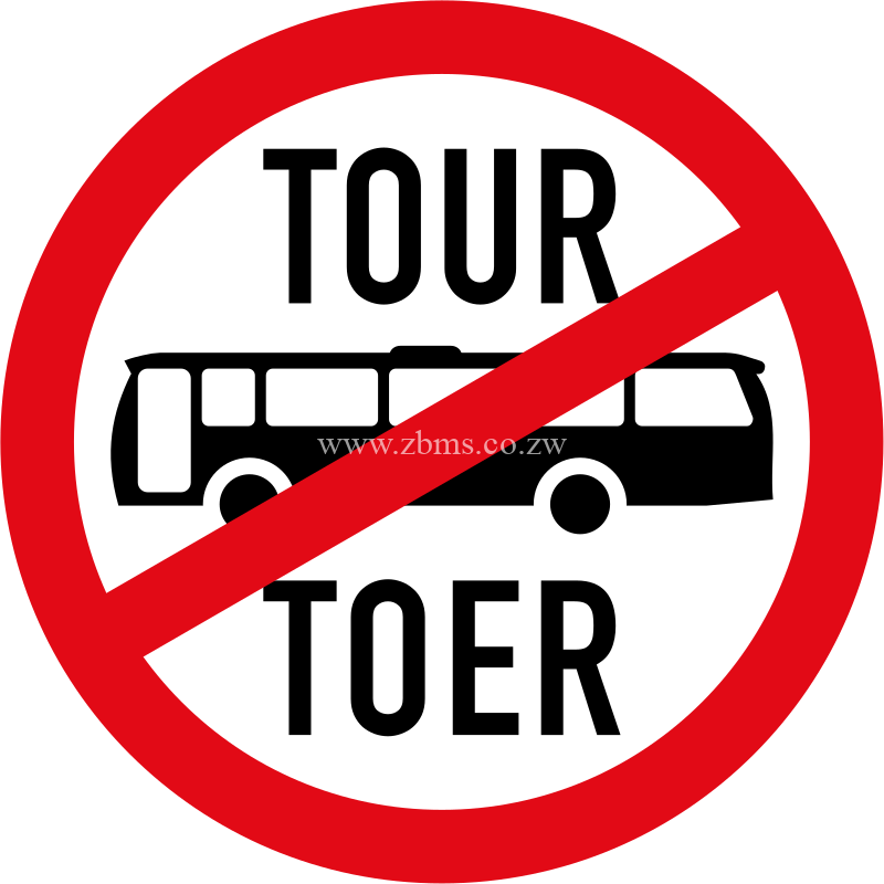 tour bus prohibited sign for sale Zimbabwe