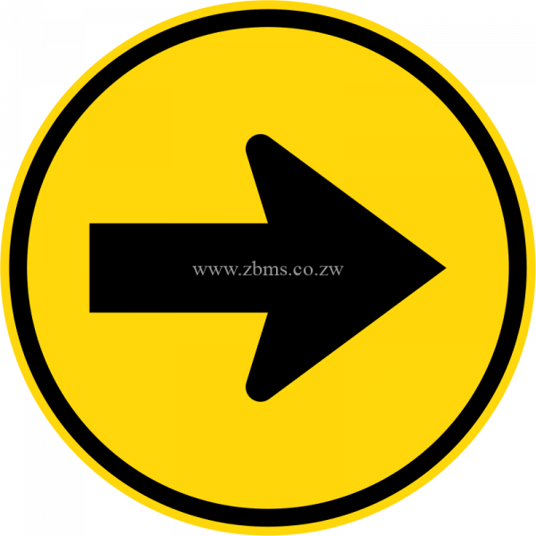 Turn Right temporary road sign for sale Zimbabwe