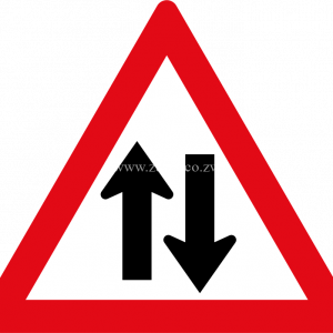 Two-way traffic ahead road sign for sale Zimbabwe