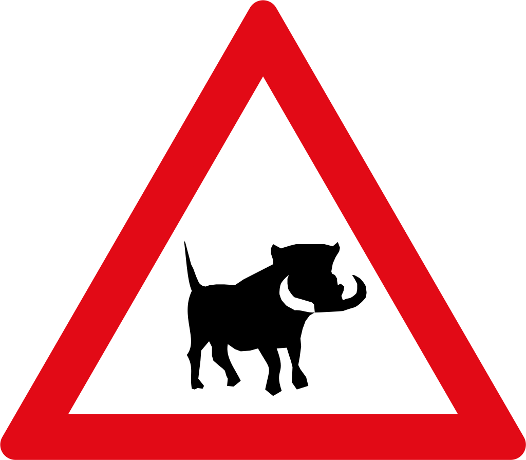 Warthogs ahead road sign for sale Zimbabwe