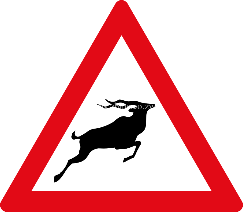 Wild animals ahead road sign for sale Zimbabwe