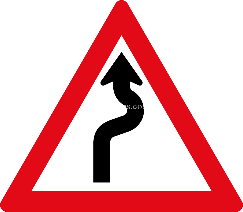 Right Winding road ahead road sign for sale Zimbabwe