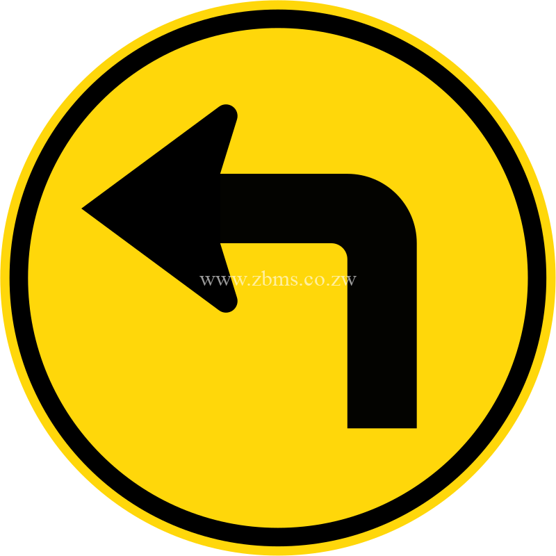 Turn left ahead temporary sign for sale Zimbabwe