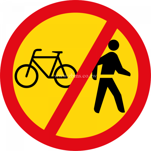 Cyclists and pedestrians not allowed temp